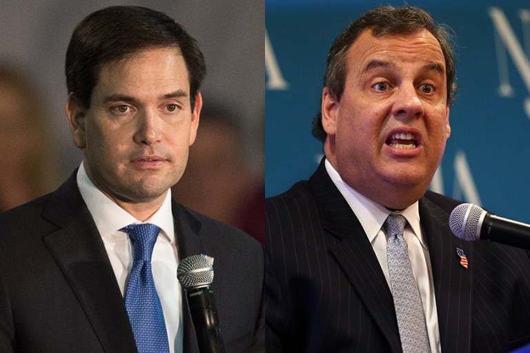 Rubio called Christie's attack a ploy to avoid talking about his record as a moderate. (AP photos)