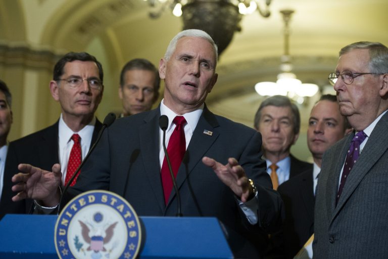 Vice President Mike Pence is becoming a fixture on Capitol Hill. (AP Photo/Cliff Owen)