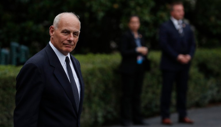 President Trump praised his chief of staff Gen. John Kelly on Friday, and said there is 
