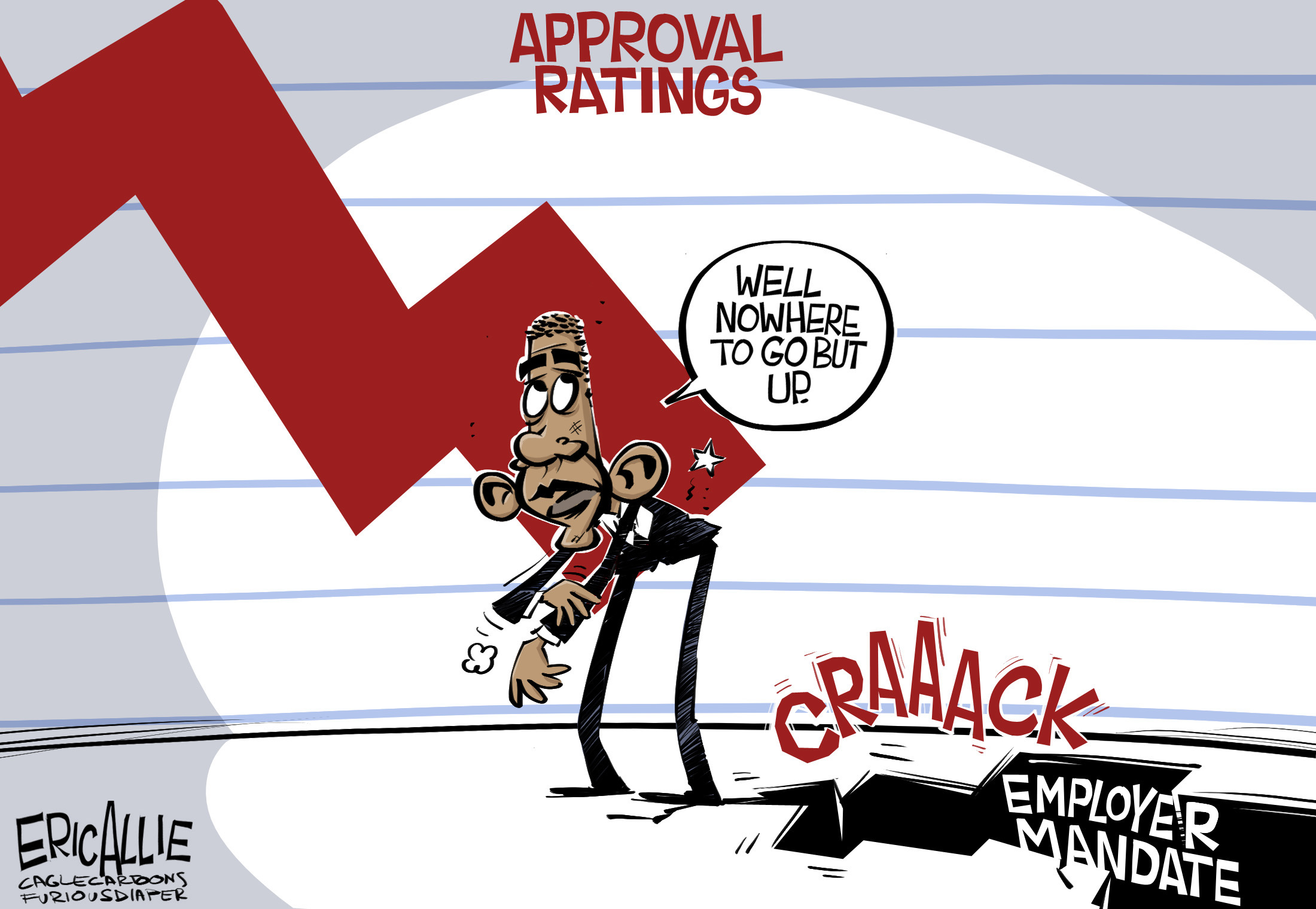Editorial cartoon: Approval ratings