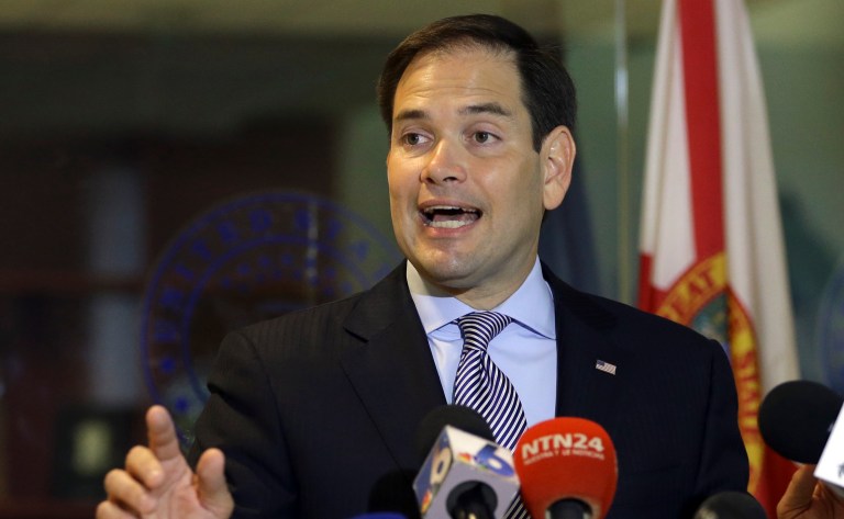 With the Senate on the line, Republicans convinced Marco Rubio to seek re-election. (AP Photo/Lynne Sladky)