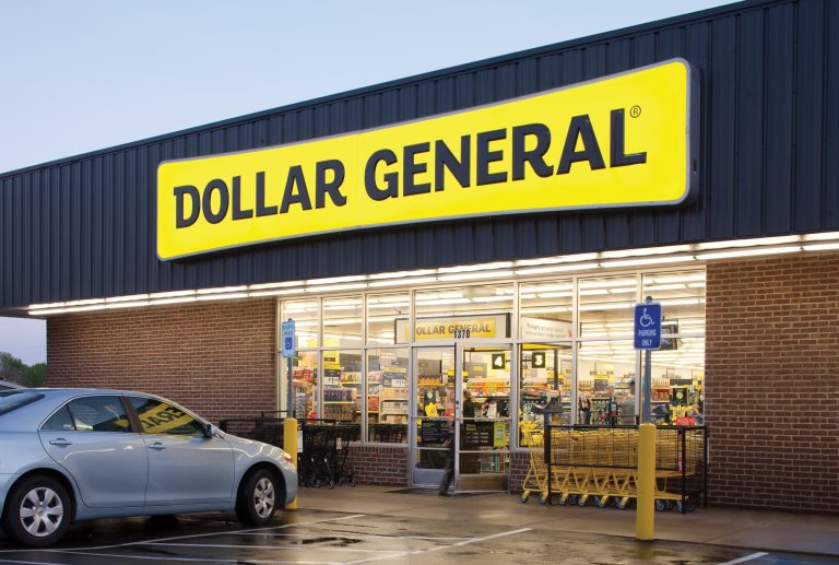 The exterior of a Dollar General store. Rising inflation across the United States has led to increased spending at discount chains such as Dollar General.