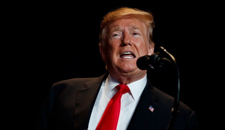 President Donald Trump speaks during the National Prayer Breakfast, Thursday, Feb. 7, 2019, in Washington.