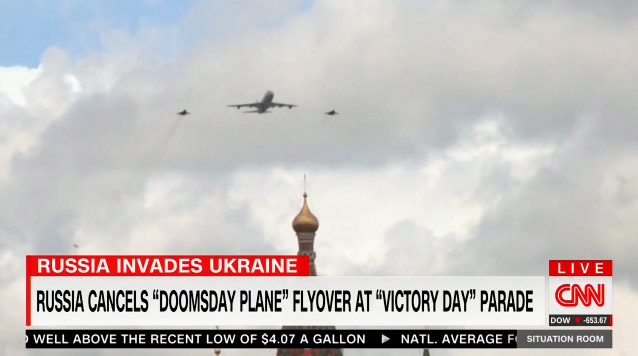 Russia’s ‘doomsday plane’ a no-show at Victory Day parade