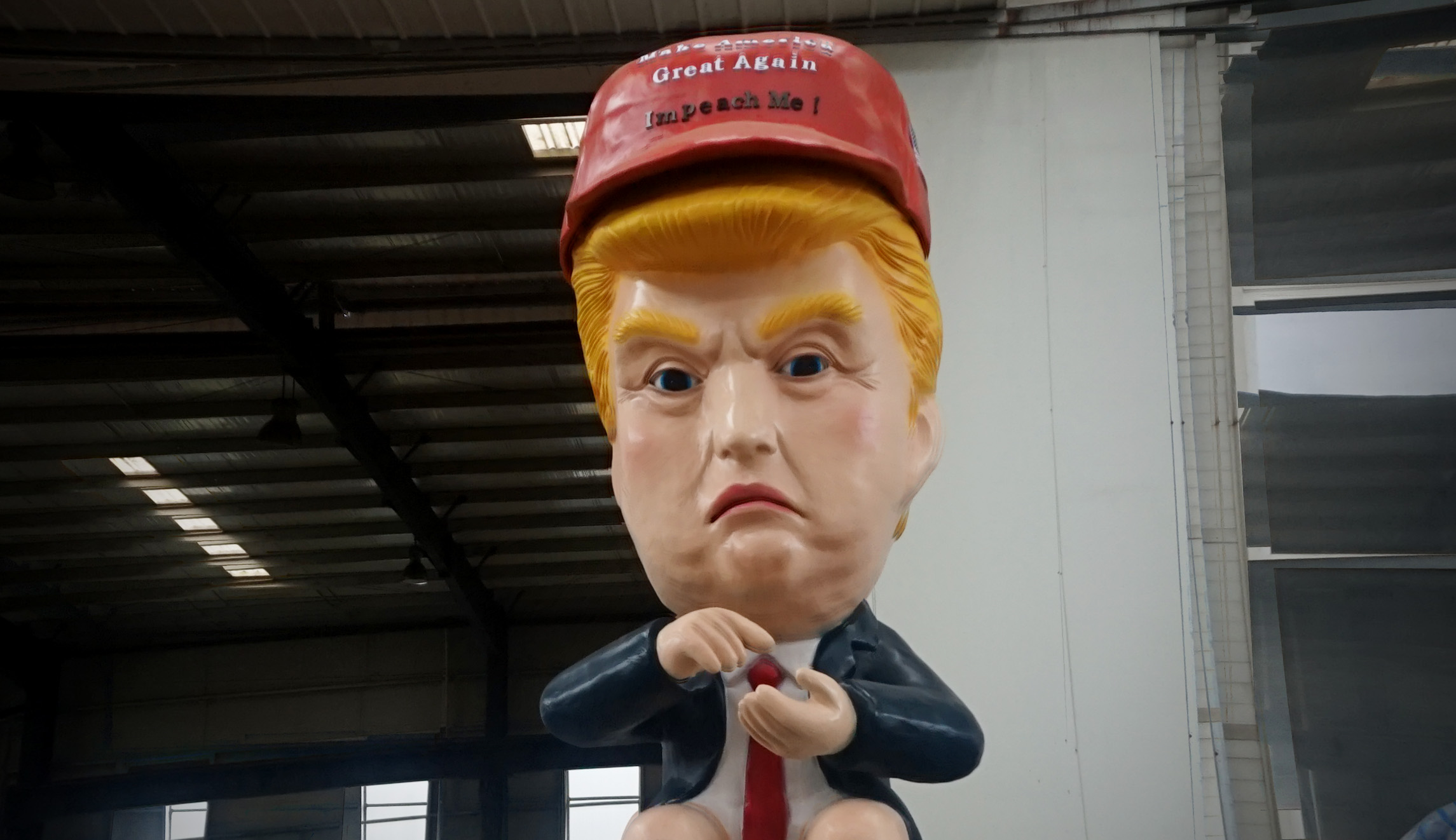 Giant toilet-tweeting Trump robot comes to DC in protest