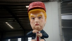 Giant toilet-tweeting Trump robot comes to DC in protest