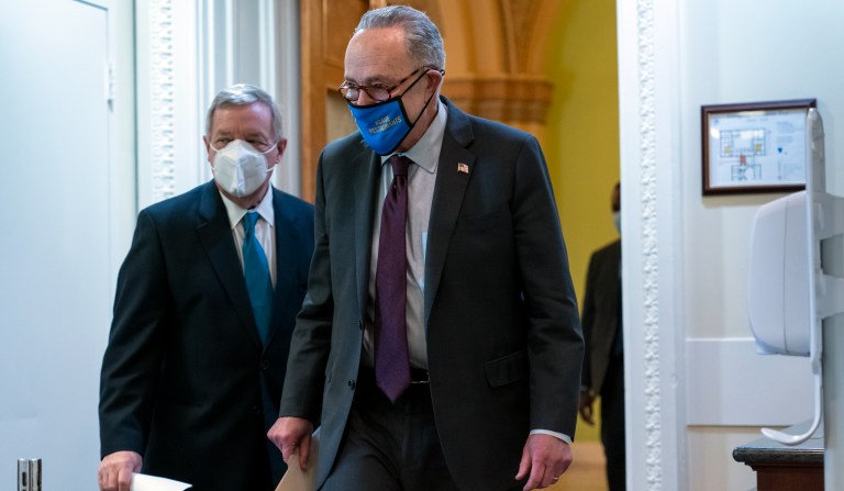 ‘Stick together’: Schumer pleads for party unity amid wage hike fight