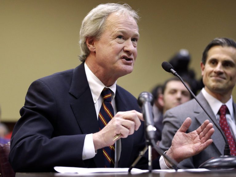 Former GOP senator and independent governor of Rhode Island Lincoln Chafee on Sunday attacked Hillary Clinton, whom he is challenging for the Democratic presidential nomination. (AP File)