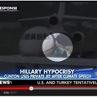 Video: Hillary Gets on Private Jet After Global Warming Speech