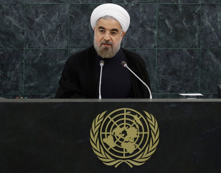 Iranian President Hassan Rouhani is seeking a break in U.S. sanctions against Iran. (AP Photo/Frank Franklin II, File)