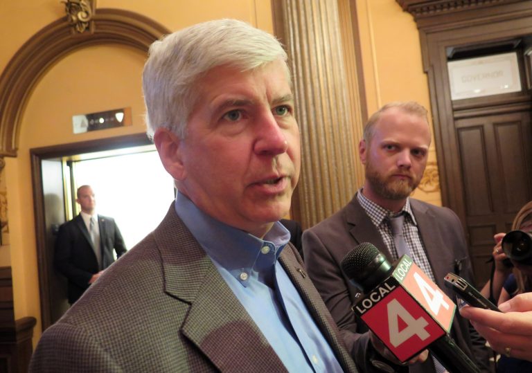 Gov. RickÂ Snyder, R-Mich., made the decision to go forward with the Obama administration's Clean Power Plan.Â (AP Photo/David Eggert)