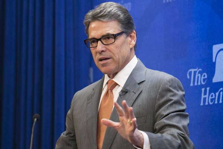 On Thursday, Texas Gov. Rick Perry gave a speech at the Heritage Foundation that was a stark contrast to similar appearances in his failed 2012 run. (Examiner/Graeme Jennings)