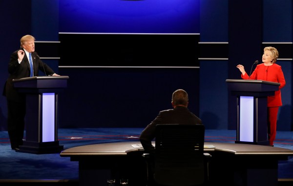 Clinton’s cravenness and corporatism goes unchallenged by clueless Trump