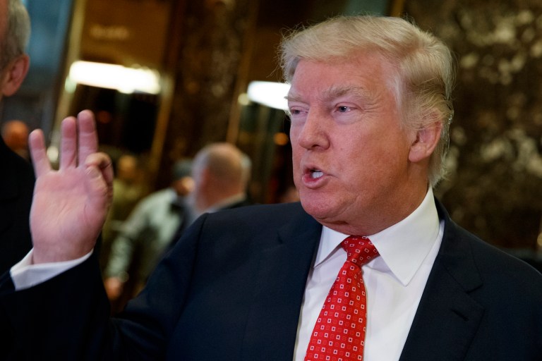 Let's not slow down the confirmation of Trump's appointees to Cabinet positions. (AP Photo/Evan Vucci)