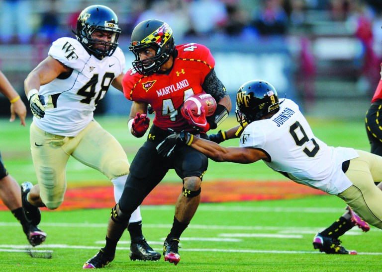 Nick Wass/AP
Maryland running back Justus Pickett has rushed for 129 yards and three touchdowns on 61 carries this season.