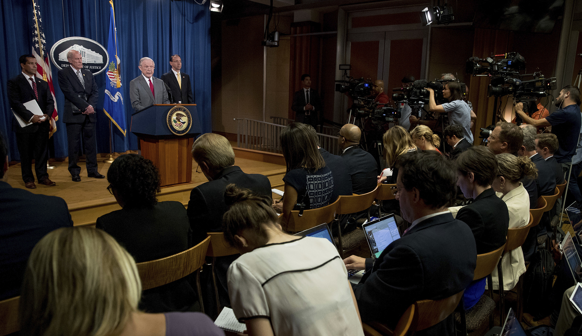 Preliminary discussions begin Wednesday at Justice Department to review media guidelines