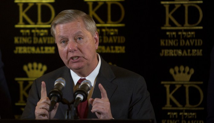 Sen. Lindsey Graham, R-S.C., had cautioned North Korean leader Kim Jong Un not to "try to play" President Trump in a planned meeting between the two leaders later this year. (AP Photo/Sebastian Scheiner)
