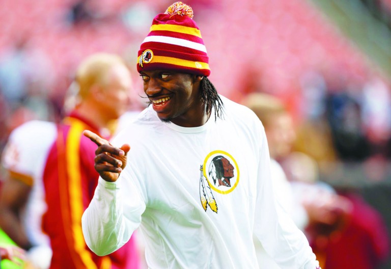 Rick Osentoski/AP
Robert Griffin III's status for Sunday's game against the Eagles is in question.