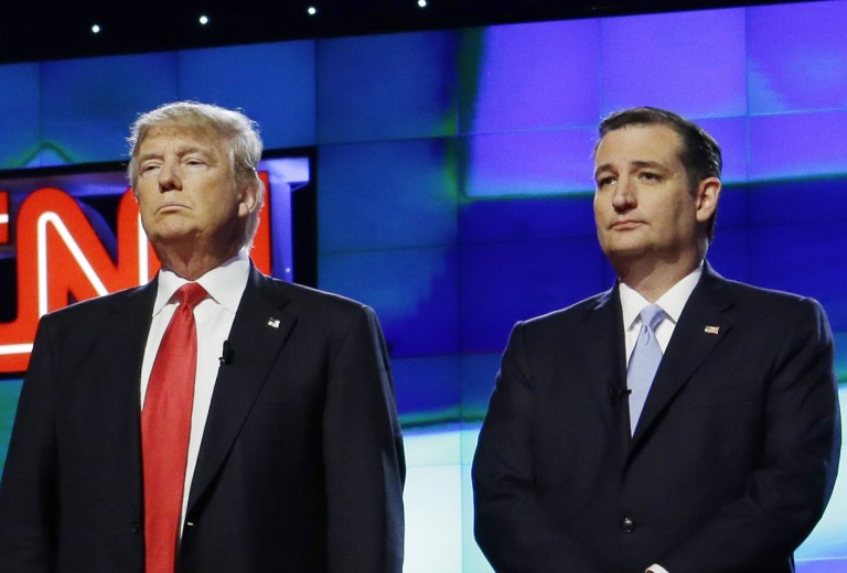 The Republican Party in the U.S. Virgin Islands on Tuesday replaced six elected delegates with alternates. If the ruling by the USVI GOP holds, Donald Trump and Sen. Ted Cruz would each gain a convention delegate. (AP Photo/Alan Diaz)