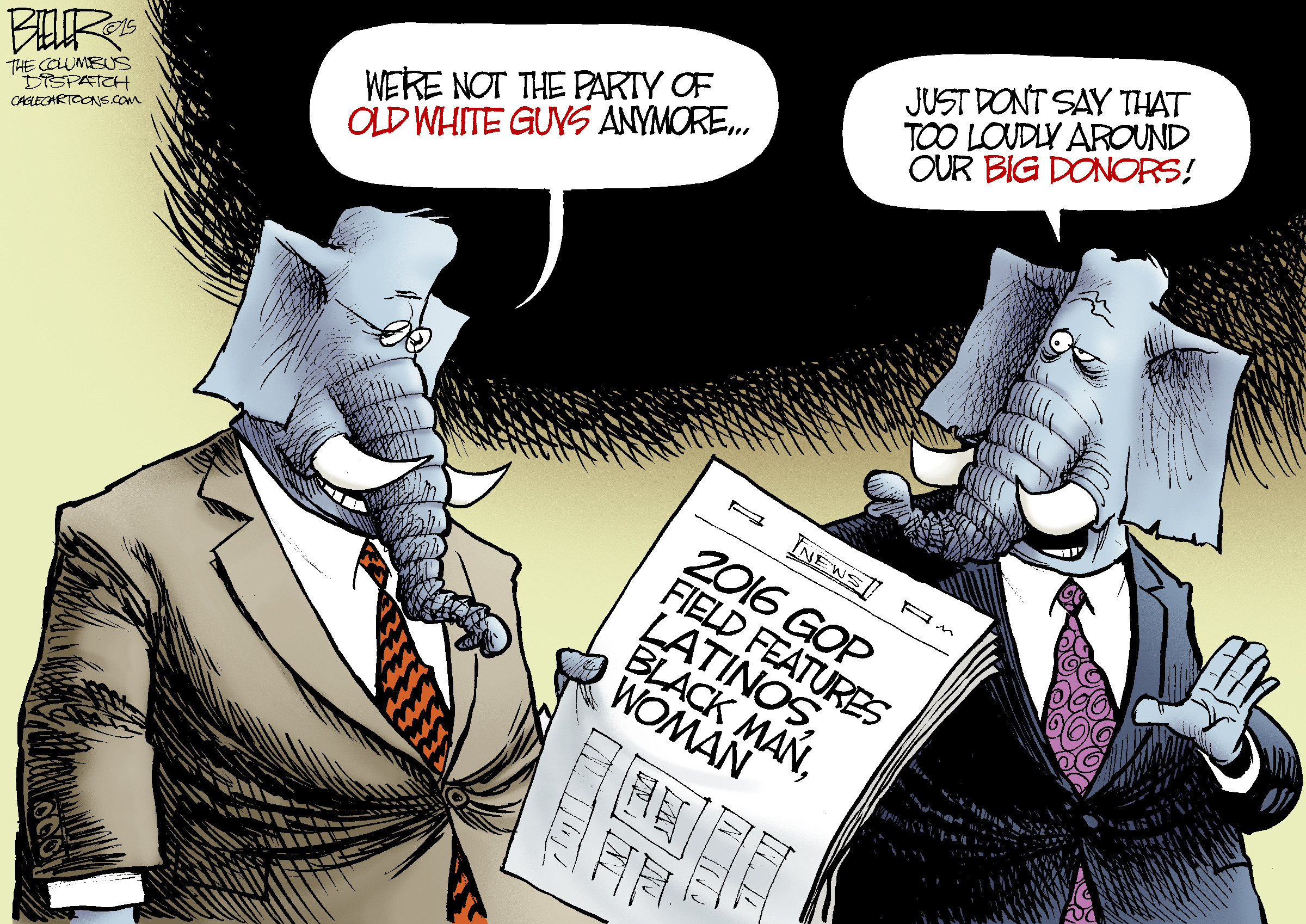 Editorial cartoons: Grand Old Party