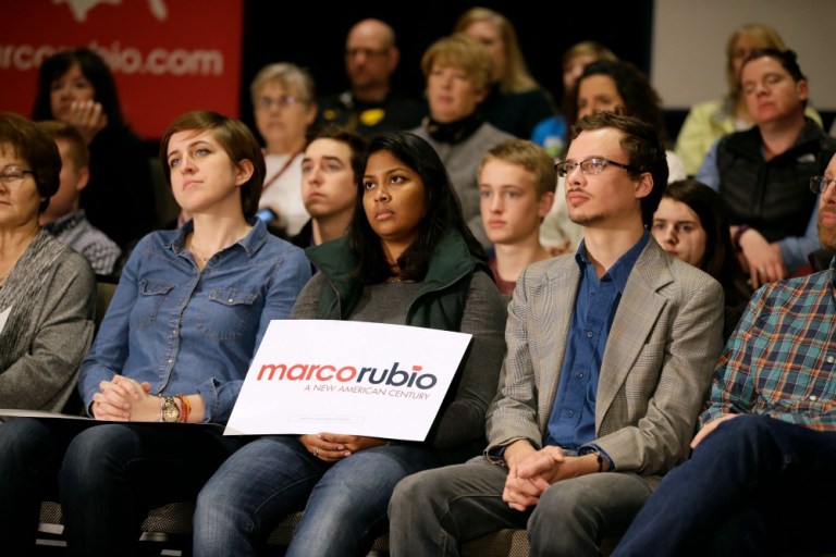 The early numbers suggest that Donald Trump indeed attracted many people who were not caucus-goers in the past, and that he attracted them well before this month, as late deciders apparently went more for Marco Rubio than Ted Cruz. (AP Photo)