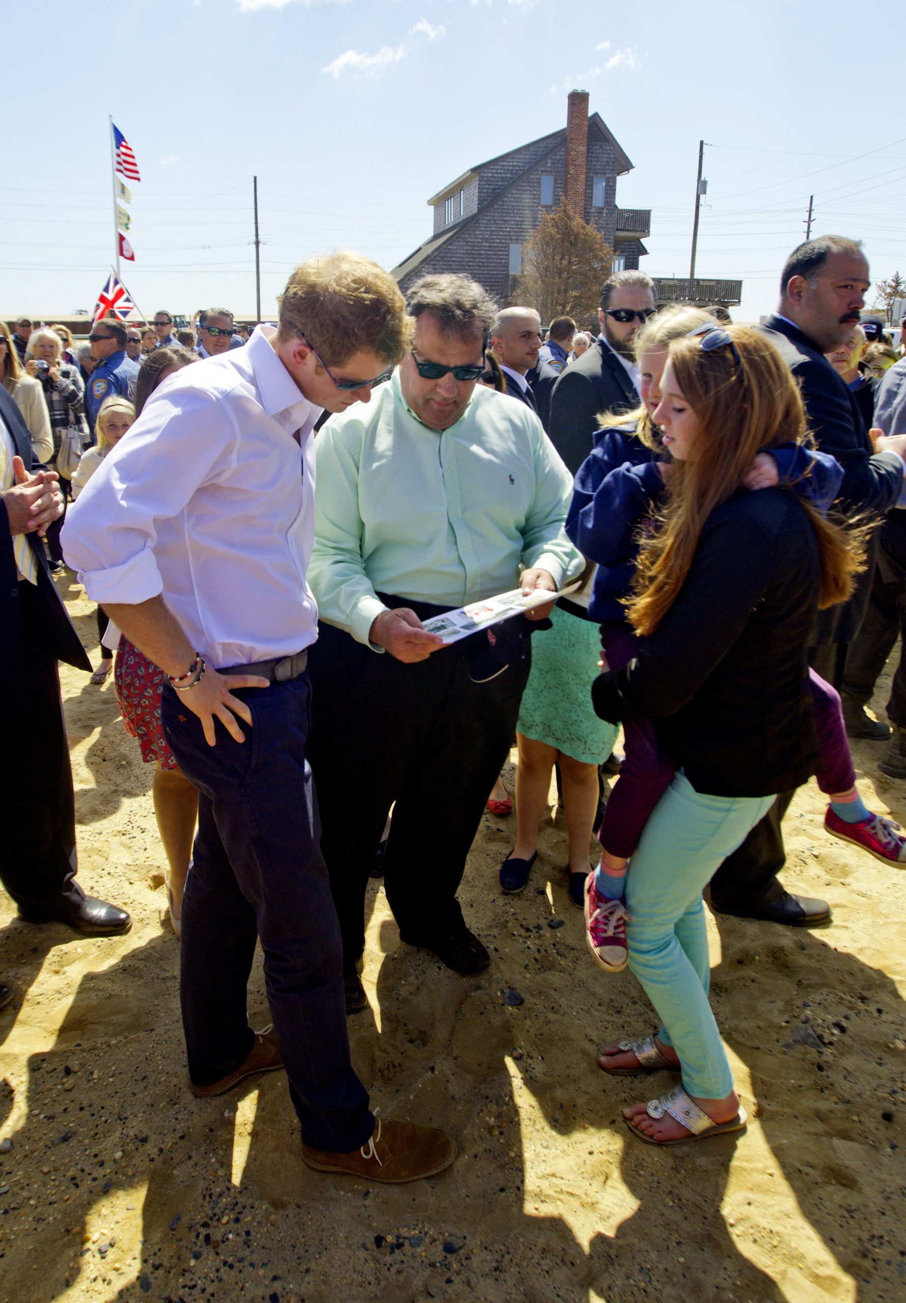 Prince Harry tours storm-damaged NJ shore