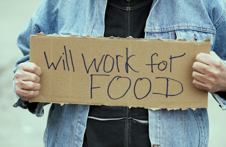 The share of Americans officially living in poverty in 2013 was 14.5 percent, down from 15 percent in 2012. The number of people in poverty, 45.3 million, also fell slightly from the record 46.5 million in 2012, although that change was within the margin of error. (iStock)