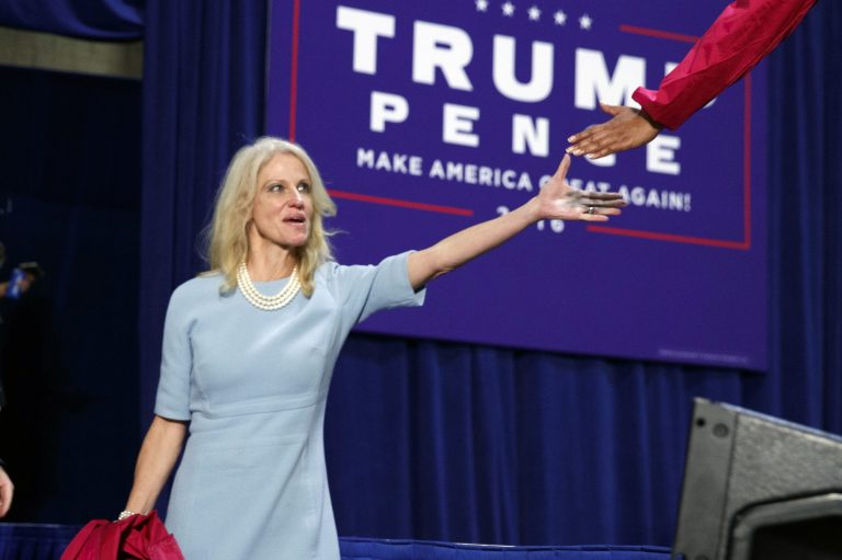 Kellyanne Conway has endured attacks on what she wears and how she speaks since running President Trump's presidential campaign last year. If modern feminists believe what they say, Conway should be afforded more respect, and points of disagreement should revolve around serious policy discussions. (AP Photo/ Evan Vucci)