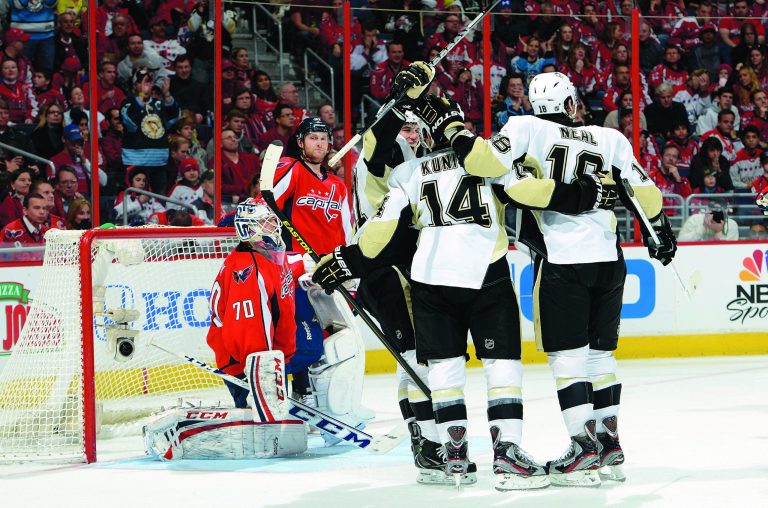 Greg Fiume/Getty Images
Chris Kunitz finished with a hat trick -- he had only two goals this season coming in -- as the Penguins routed the Capitals on Sunday.