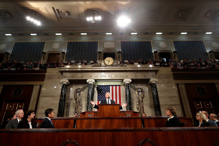 The president has been largely absent from the legislative process. (Jim Lo Scalzo/Pool Image via AP)