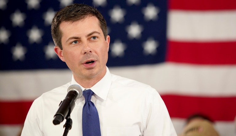Democratic presidential candidate South Bend Mayor Pete Buttigieg