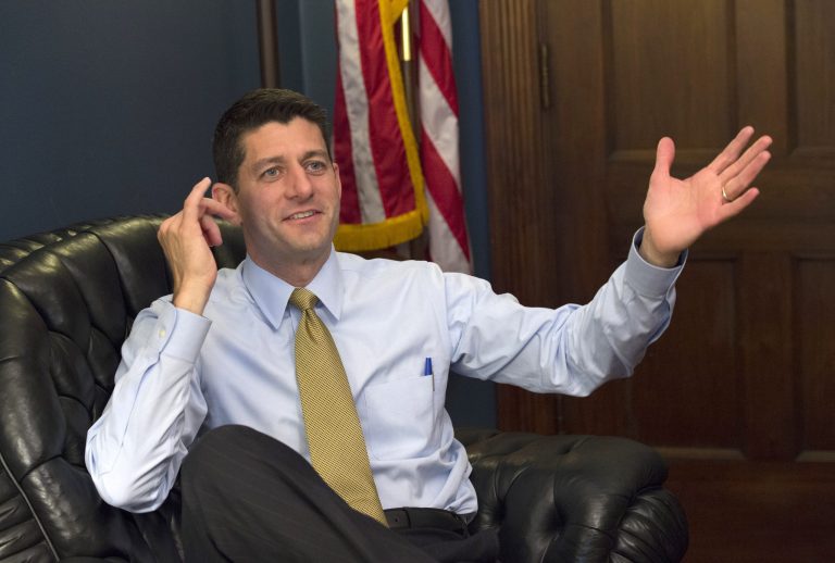 House Ways and Means Committee Chairman Paul Ryan, R-Wis., answers questions during an interview. (AP Photo/Molly Riley)