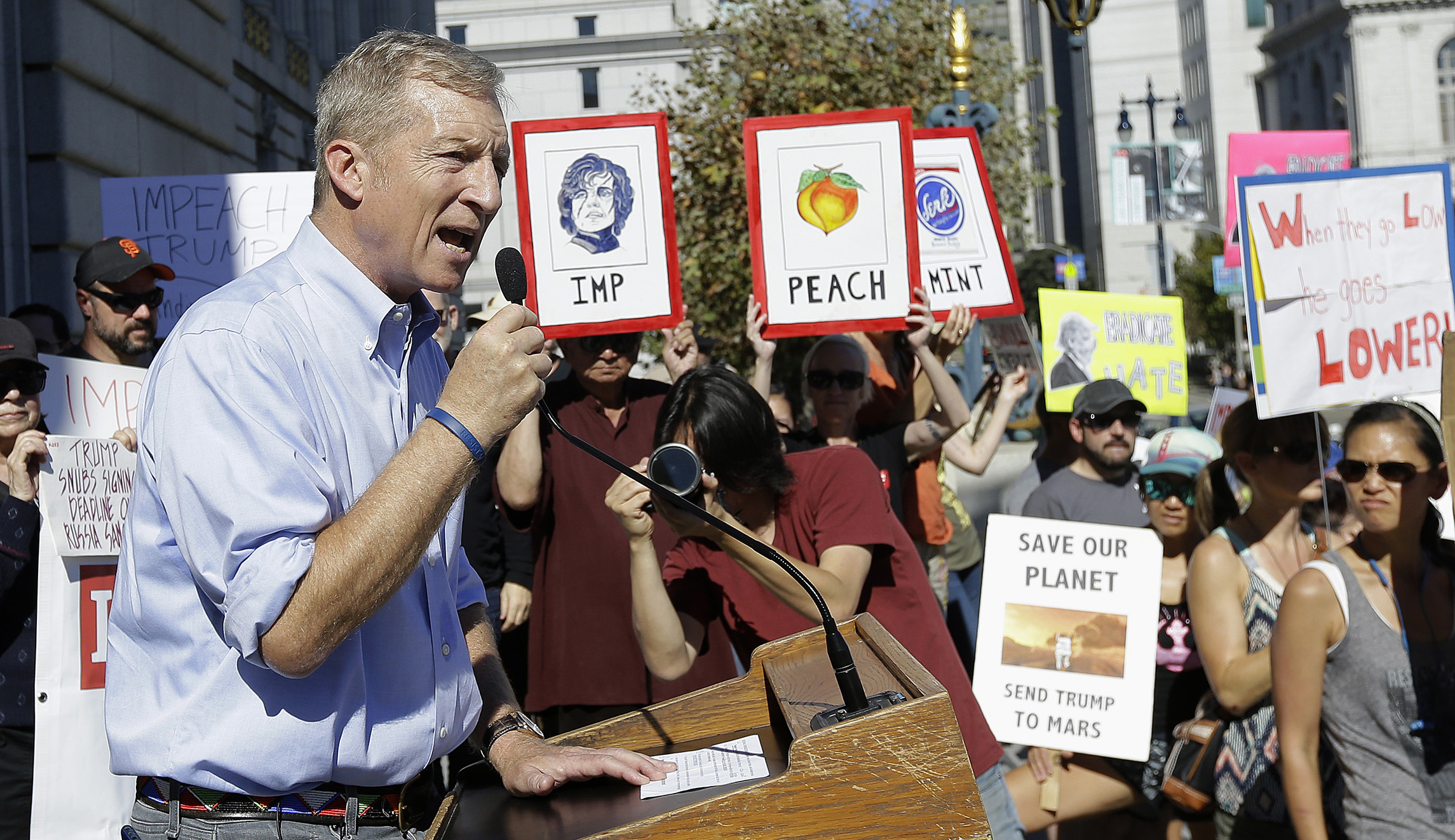 Trump scolds Tom Steyer for launching impeachment campaign