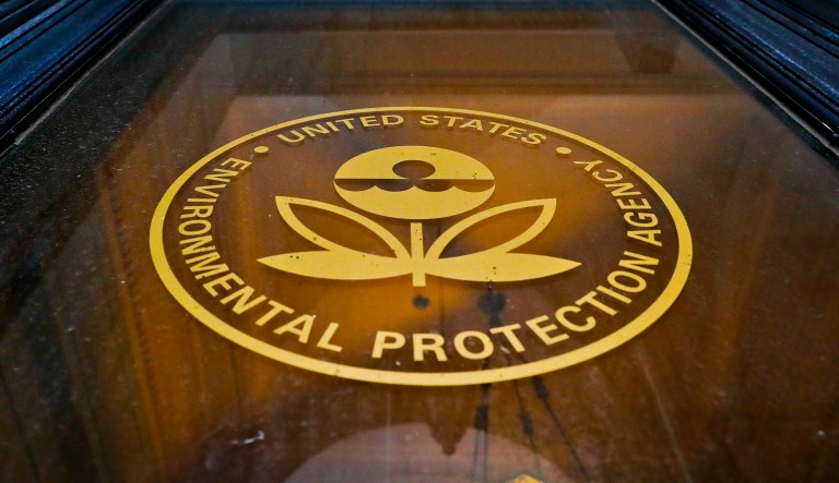 In this Sept. 21, 2017, photo, a sign on a door of the Environmental Protection Agency in Washington. The EPA says it has recovered 517 containers of âunidentified, potentially hazardous materialâ from highly contaminated toxic waste sites in Texas that flooded last month during Hurricane Harvey. But the agency has not provided details about which Superfund sites the material came from, why the contaminants at issue have not been identified and whether thereâs a threat to human health.