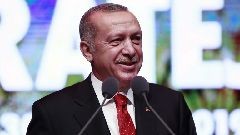 Turkish Prime Minister Recep Tayyip Erdogan addresses the lawmakers. 