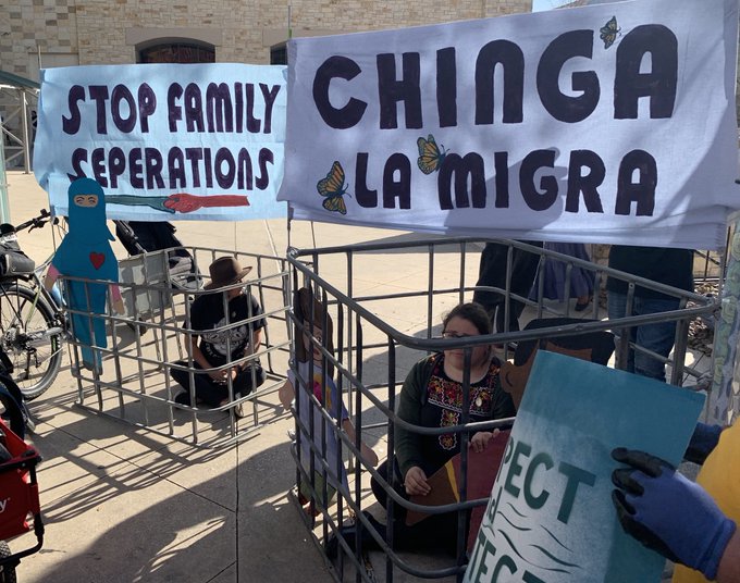 Protesters crash border security conference with calls to end event and stop family separations