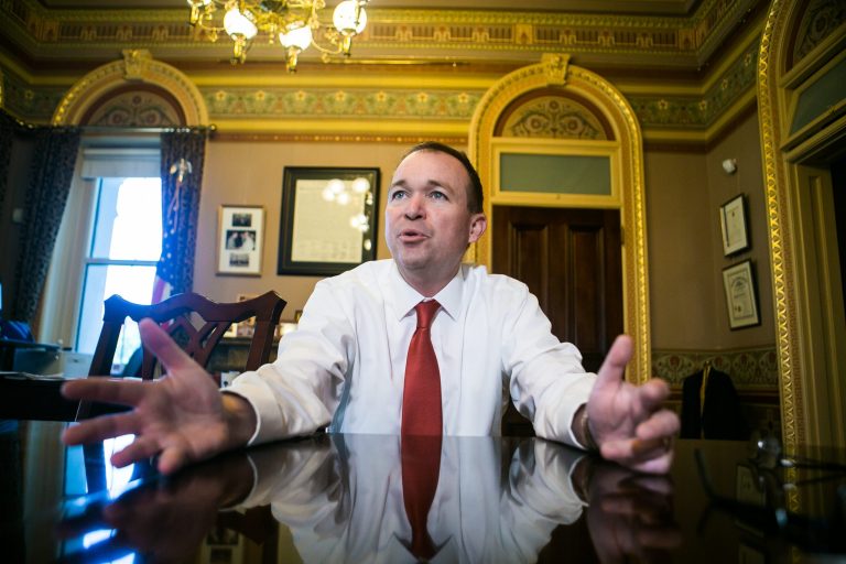 Acting White House Chief of Staff Mick Mulvaney said the president is working to drain the swamp.