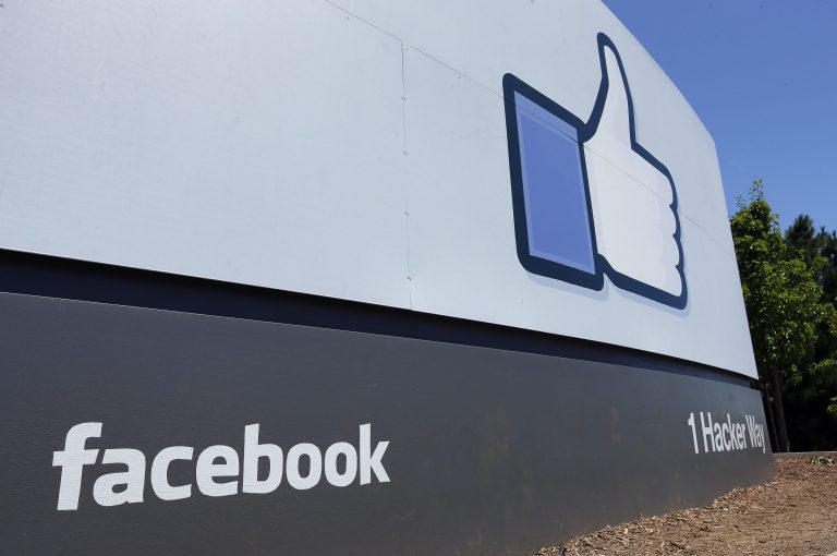 FILE - This Tuesday, July 16, 2013 file photo shows a sign at Facebook headquarters in Menlo Park, Calif. Facebook reports quarterly earnings on Wednesday, April 23, 2014.