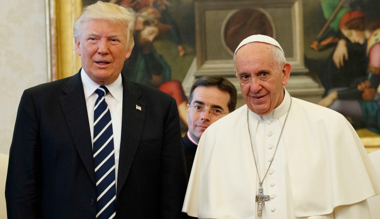 President Trump met Pope Francis Wednesday at the Vatican. (AP Photo/Evan Vucci, Pool)