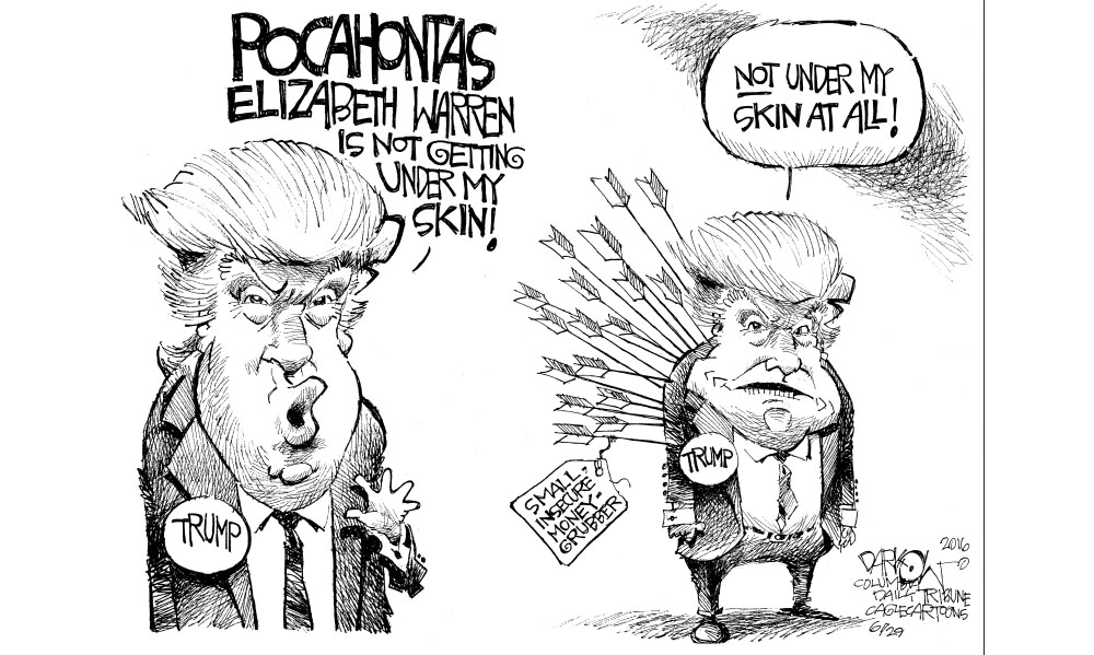 Editorial cartoon: Thin-skinned