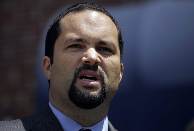 Ben Jealous, former CEO of the NAACP, gave a keynote speech at a Maryland rally for civil and immigrant rights. (AP Photo/Lawrence Jackson)