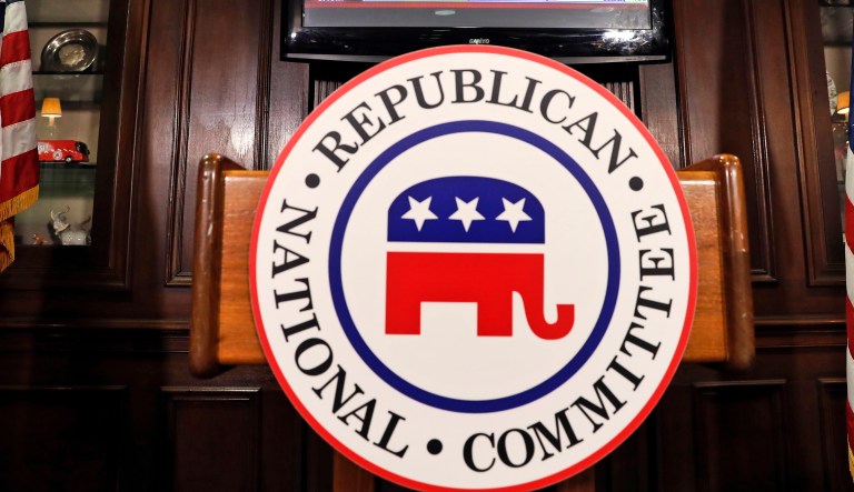 Republican National Committee chief of staff Sara Armstrong is leaving her post for a position at the U.S. Chamber of Commerce. (AP Photo/Alex Brandon)