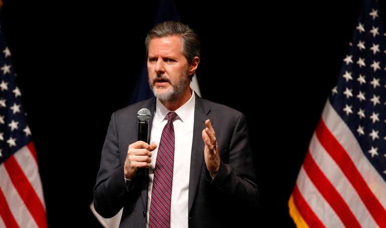 Jerry Falwell Jr. said Hillary Clinton would target the religious freedoms of all people. (AP Photo/Paul Sancya)