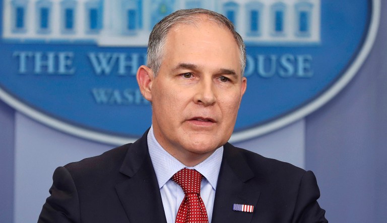 EPA Administrator Scott Pruitt said members of the Science Advisory Board, Clean Air Scientific Advisory Committee, and Board of Scientific Counselors have received a total of $77 million in EPA grants over the last three years. (AP Photo/Pablo Martinez Monsivais, File)