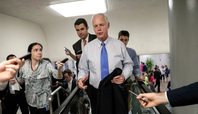 Sen. Ron Johnson continues to have reservations about the Senate Republican healthcare bill, and believes leadership is trying to "jam" the bill through this week. (AP Photo/J. Scott Applewhite)