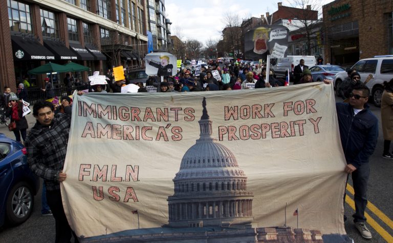 On the same day President Trump squared off with the White House press corps, upscale Washington restaurants shuttered to protest his immigration policies. (AP Photo/Jose Luis Magana)