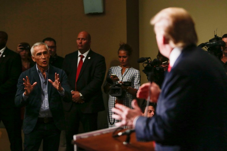 Last summer, almost immediately after Trump launched his bid for the Republican presidential nomination, he and Ramos engaged in a public feud over the billionaire businessman's hardline stance against illegal immigration. (Daniel Acker/Bloomberg, File)