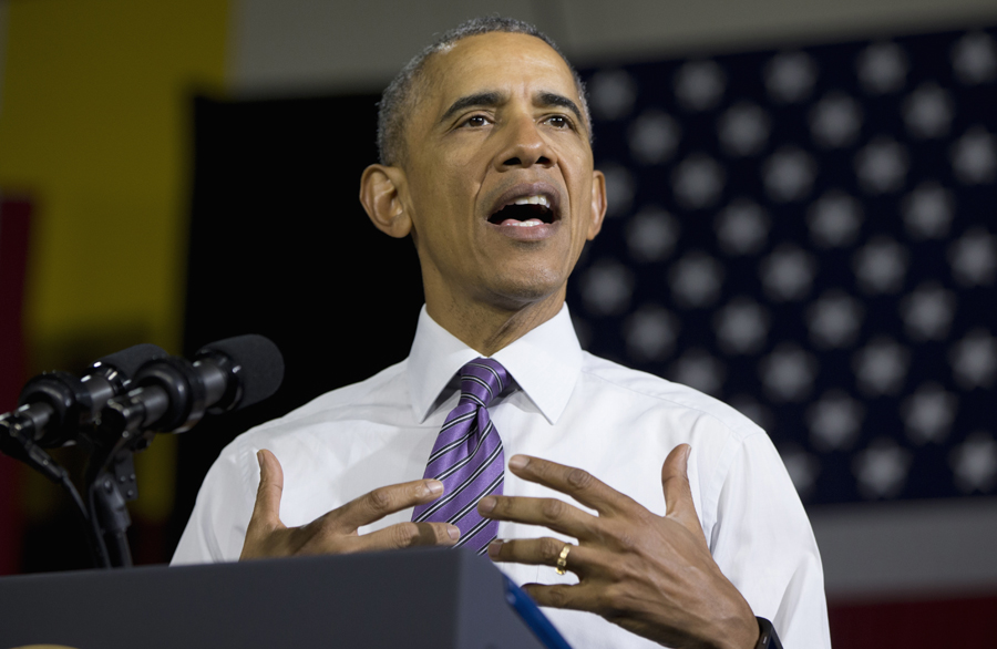 Obama cuts first check under climate deal