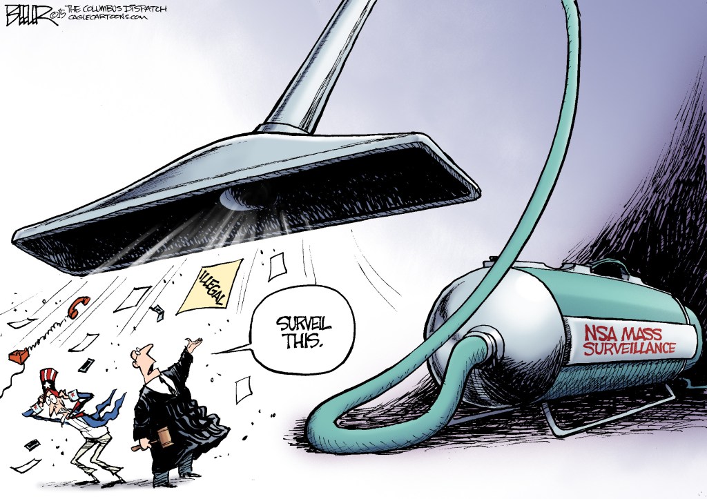 Editorial cartoons: Surveil this
