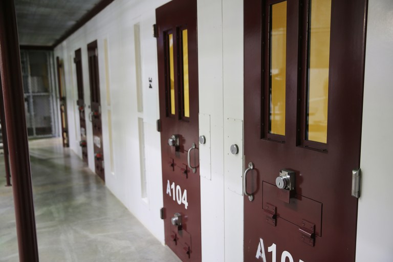 The two Libyan nationals, Salem Abdu Salam Ghereby and Omar Khalif Mohammed Abu Baker Mahjour Umar, were unanimously cleared for transfer by the Guantanamo Review Task Force and the Periodic Review Board, respectively. (AP Photo/Ben Fox, File)